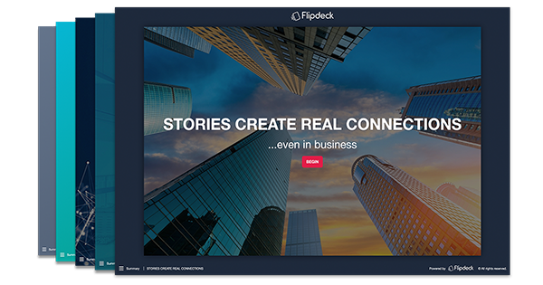 Flipdeck digital story on a computer