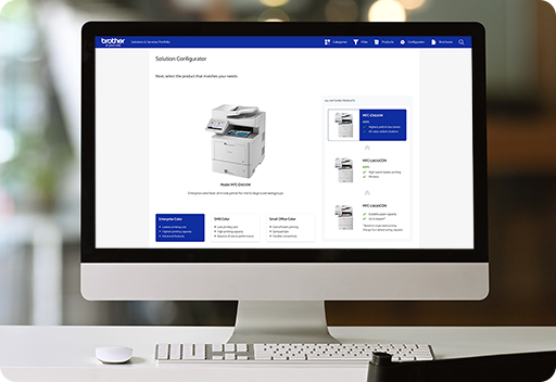 desktop computer showing product information tool